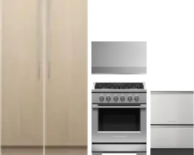 5 Piece Package Includes Refrigerator, Freezer, Range, Hood And Dishwasher